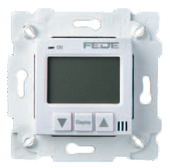 FD18001 Терморегулятор Цифровой. 16A, с LCD монитором. Кабель в комплекте, цвет Белый FEDE фото