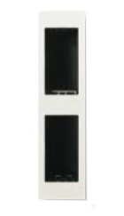 N2671.2 BL Цоколь для установки в мебель/перегородки на 2 х 1 модулю, вертикальный, серия Zenit, цвет альпийский белый, ABB фото