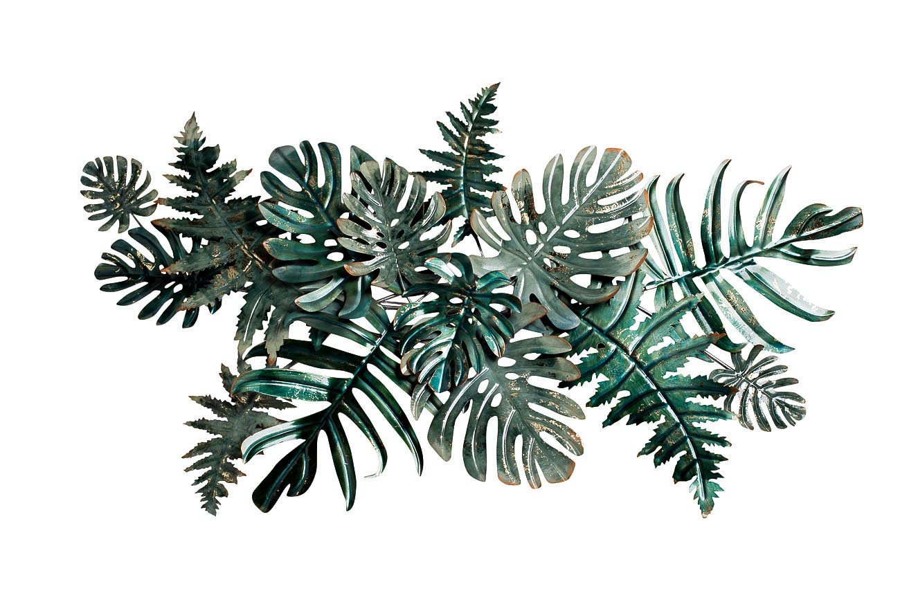 Настенный декор "Листья тропические" 134,6*74,9*8,9см Garda Decor 37SM-0378 фото