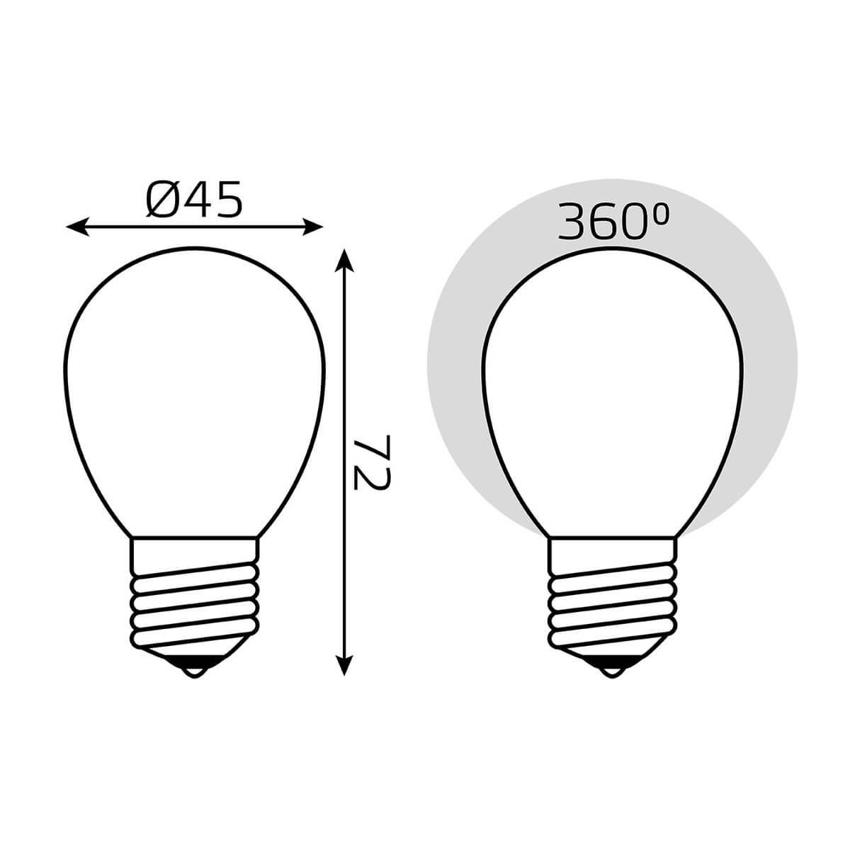 Светодиодная лампа Gauss Filament Globe OPAL E27 5W 2700K 105202105 фото
