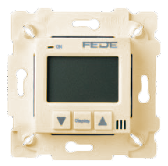 FD18001-A Терморегулятор Цифровой. 16A, с LCD монитором. Кабель в комплекте, цвет Бежевый FEDE фото