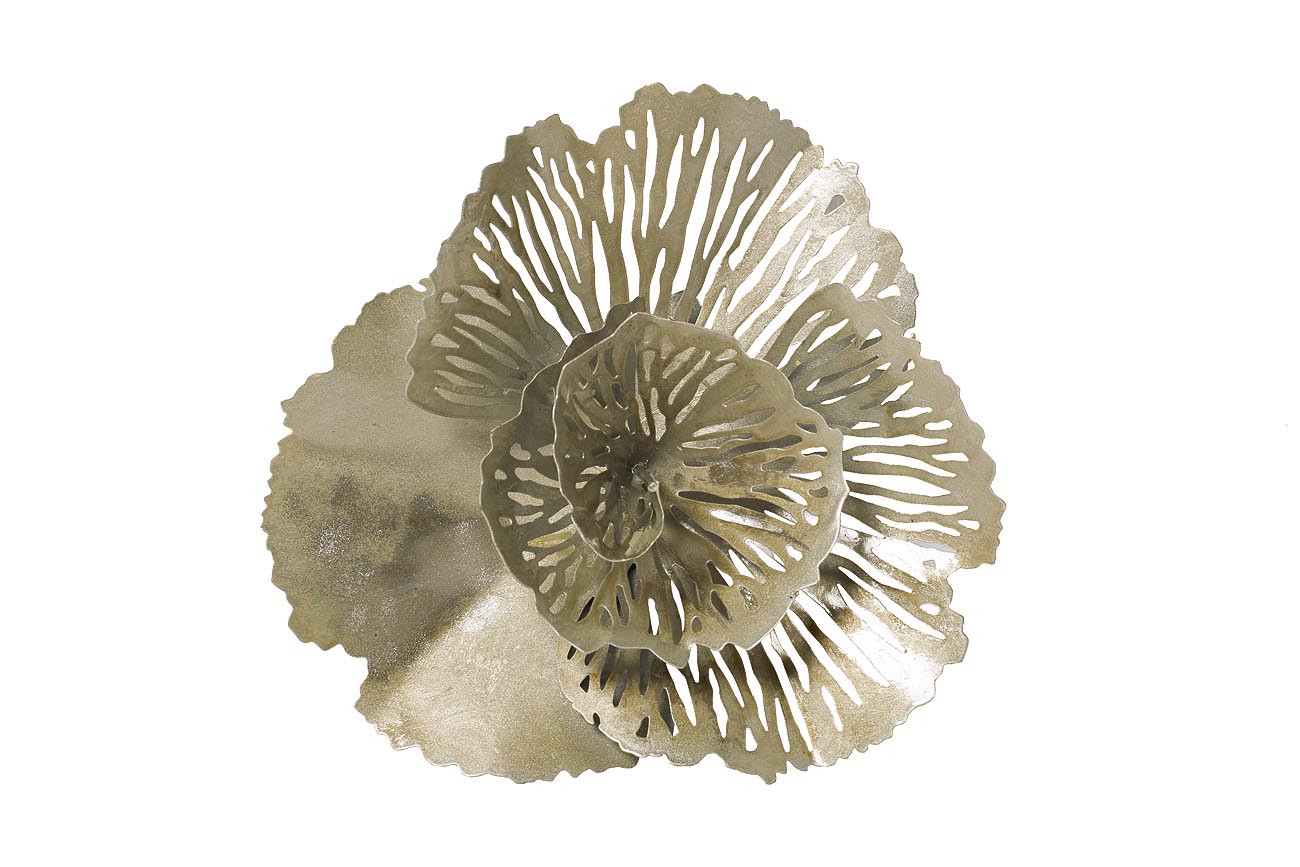 Настенный декор Цветок серебристый 29,8*29,8*9,5см Garda Decor 37SM-1363-F1 фото