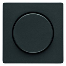 11376086 Центральная панель с регулирующей кнопкой для поворотного диммера цвет: антрацит,, с эффектом бархата, Q.1 Berker фото