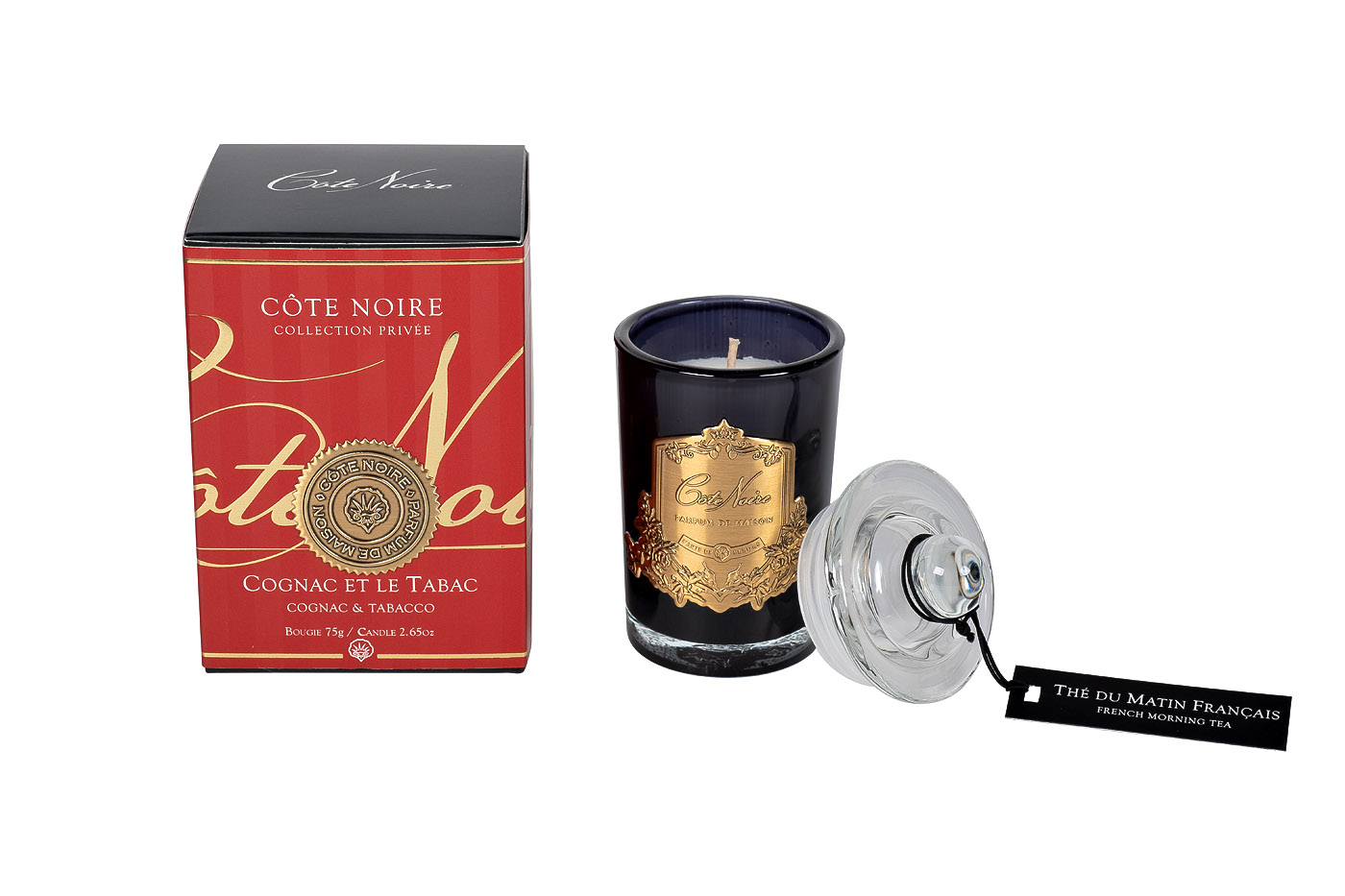 Свеча ароматическая Cognac/Tobacco в стакане в упаковке 75 гр. Garda Decor 96СN7524 фото