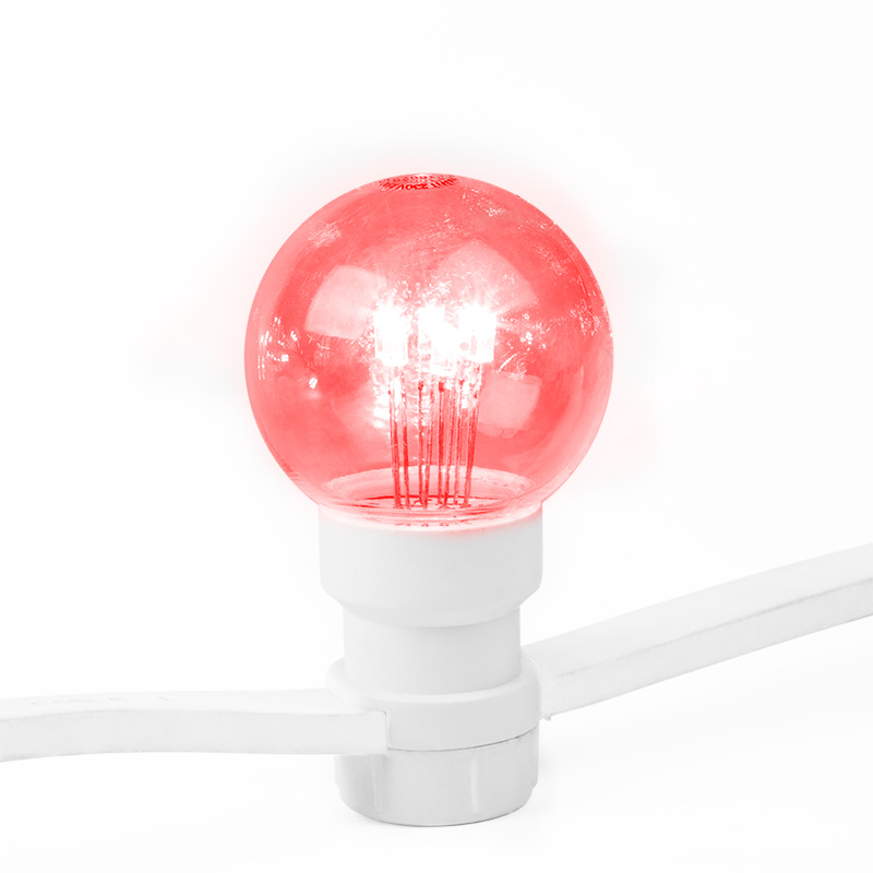 Набор Белт-Лайт 10 м, белый каучук, 30 ламп, цвет Красный, IP65, соединяется NEON-NIGHT 331-302 фото
