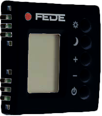 FD18004-M Терморегулятор цифровой с LCD монитором, цвет Черный FEDE фото