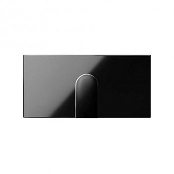 Накладка вывода кабеля узкого черный глянец Simon 100, 10000051-138 фото