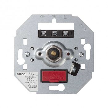 75313-39 Светорегулятор поворотно-нажимной (проходной), 40-500Вт, 230В, S27, S82, S82N, S88, S82 Detail Simon фото