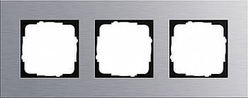 021317 Рамка Esprit Алюминий 3-постовая Gira фото