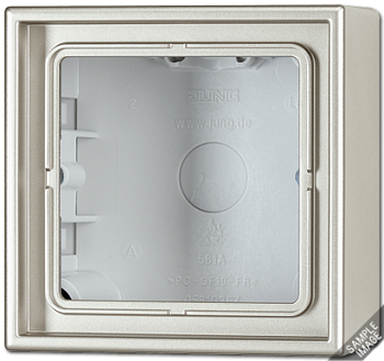 AL2581A-L LS 990 Алюминий Коробка 1-я для накладного монтажа с встроенной рамкой и основанием Jung LS серия фото