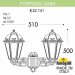 Настенный фонарь уличный Saba K22.141.000.AXF1R Fumagalli фото