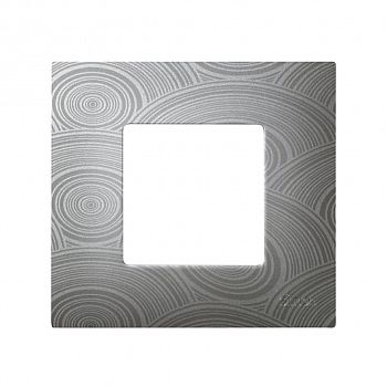 2700617-805 Накладка декоративная на рамку базовую, 1 пост, Simon 27 Play, Extrem, текстурный серый фото