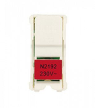 N2192 RJ Блок светодиодной подсветки для 2-полюсных выключателей, переключателей и проходных (перекрёстных) переключателей, цвет цоколя красный, ABB фото