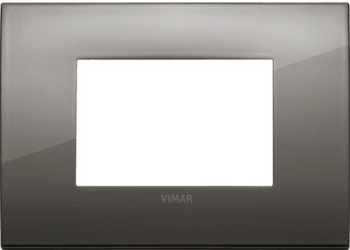 19653.09 Рамка Arke Classic Хром черный 3-модульная Vimar фото