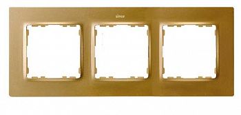 Рамка на 3 поста  матовое золото Simon 82 Concept 8200637-095 фото
