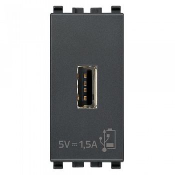 20292 Блок питания USB 5V 1,5A 1M серый Vimar фото