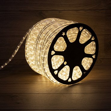 Дюралайт LED, постоянное свечение (2W) - ТЕПЛЫЙ БЕЛЫЙ Эконом 24 LED/м , бухта 100м NEON-NIGHT 121-126-4 фото