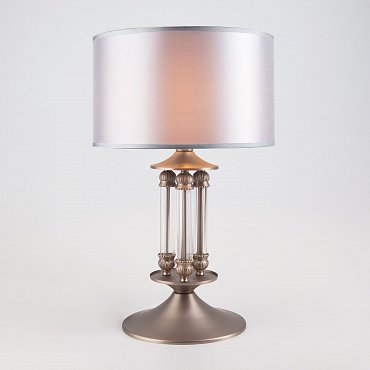 Настольная лампа с абажуром Eurosvet Adagio 00000084222 01045/1 сатин-никель фото